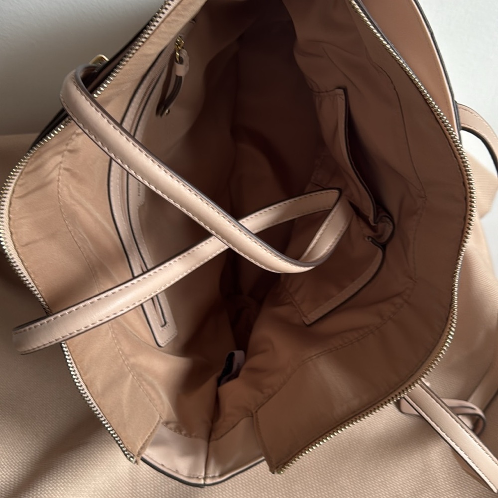Nine West Neutral Floral Print Satchel/Tote - Picture 6 of 13